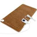 Heating Pad-Electric Heating Pads for Back, Neck, Abdomen, Moist Heated Pad for Shoulder, Knee, Hot Pad for Arms and Legs, Dry&Moist Heat & Auto Shut Off(Brown, 33''×17'')