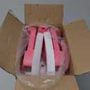 MoreFeel Collapsible Baby Bathtub for Newborn with Thermometer & 1 Hooded Towel & 1 Soft Floating Cushion,Portable Travel Bathtub with Drain Hole, Durable Foldable Baby Tubs for Infants to Toddler (Pink)