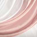 Ling's moment Pink Mauve Artificial Wedding Arch Flowers Kit Pack of 4, 2pcs Hanging Flower Arrangement 2pcs Chiffon Drapes Spring Ceremony Reception Fake Rose Arbor Backdrop Floral Outdoor Decor