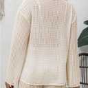SHENHE Women's 2 Piece Swim Cover Up Set Tie Front Long Sleeve Kimono Cardigan and Shorts Beach Coverups (Beige, S)