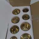 DN DECONATION 8PCS Gold Mercury Glass Candle Holder, Assorted Mercury Glass Votive Candle Holders, Vintage Tea Light Candle Holder for Wedding, Parties, Centerpieces, Decorations (Set of 8)