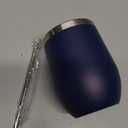 MEZMUT 12 Oz Insulated Wine Tumbler with Lid Double Wall Vacuum Stainless Steel Wine Glass Coffee Mug Insulated Tumbler Cup for Champaign, Cocktail, Beer (Navy, 1 Pack)