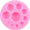 3 x Valentine's Day Fondant Molds Lips Love Heart Rose Silicone Mold Semi Sphere Ball Chocolate Molds For Cake Decorating Cupcake Topper Gum Paste Candy Polymer Clay Set Of 4