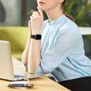 POWER PRIMACY Leather Bands Compatible with Apple Watch Band 38mm 40mm 41mm 42mm-Series 11/10,Genuine Leather Strap Compatible for Women Men iWatch SE Series 11 10 9 8 7 6 7 6 5 4 3 2 1(Black/Black)