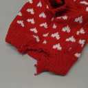 Dxhycc Dog Knitted Sweater Dog Heart Sweater Puppy Sweater Warm Soft Pet Holiday Clothes for Medium Cats and Dogs (Red, M)