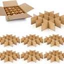 Feifeiya 8 Set Moving Box Divider Kits 13 x 13 x 3 Inch Shipping Cardboard Packing Dividers for Fruit Separation Glass Inserts Moving Kitchen Glassware Dish Packing Supplies(Box Not Included) (Brown)