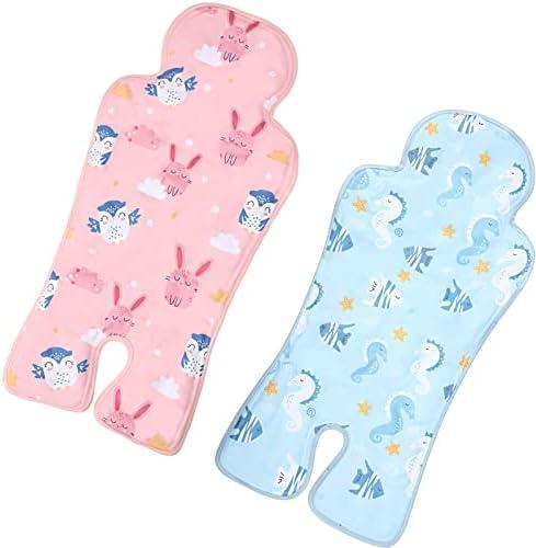 Qunclay Only 1 Pack Gel Car Seat Cooler Pad for Baby Cooling Pad for Stroller Breathable Universal Car Cooler Mat Multifunctional Baby Stroller Seat Liner Cushion Chair(Rabbit, Seahorse)