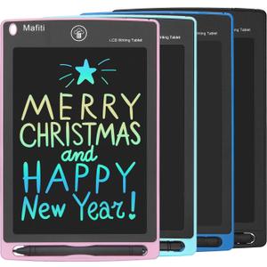 Mafiti LCD Writing Tablet 8.5 Inch 4 Pack Electronic Writing Drawing Pads Doodle Board Gift for Kids Boys Girls
