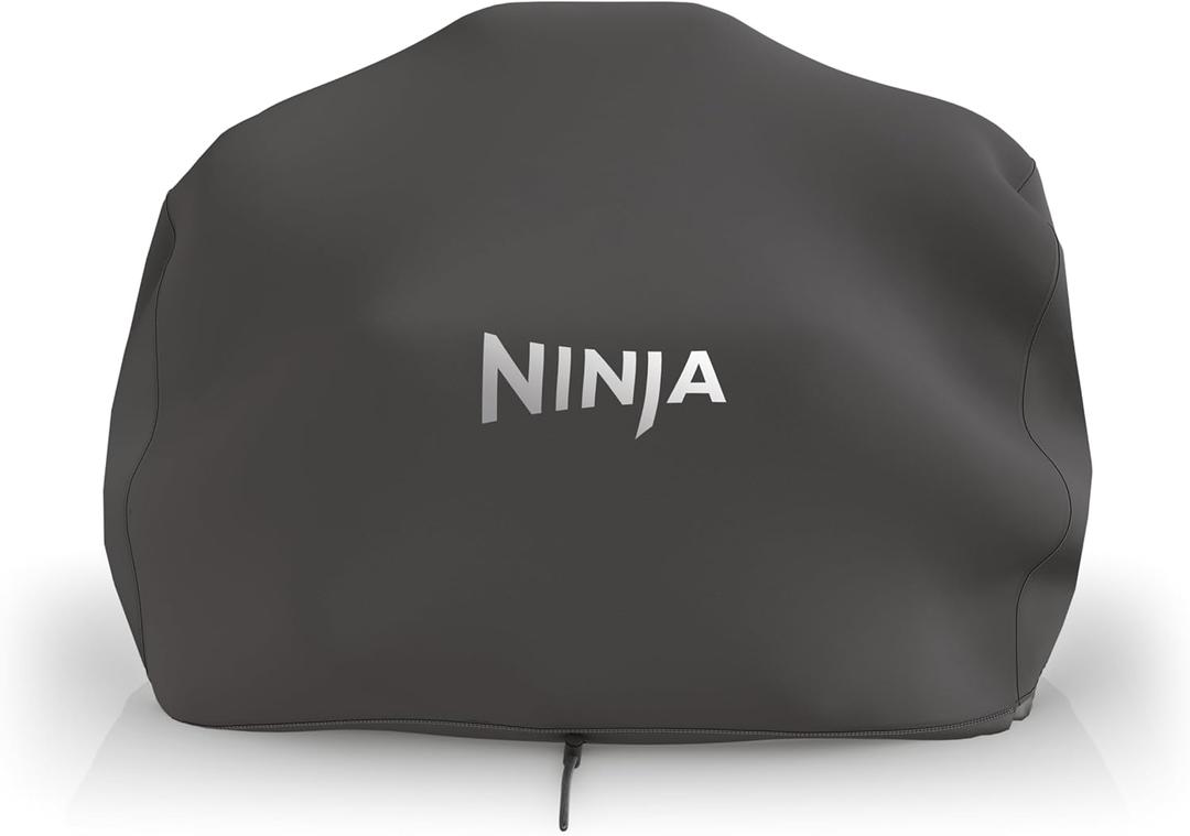 Ninja XSKCOVERXL Woodfire Premium Grill Cover Pro, Compatible with OG800 and OG900 Series, UV & Water Resistant, Elastic Drawstring for Snug Fit, Lightweight, Year-Round Protection, 13'' x 24'', Black