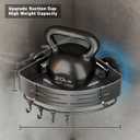 Voldra Corner Shower Caddy Suction Cup, Corner Shower Shelves No Drilling, Aluminum Upgrade Suction Cup Shower Organizer with Towel Bar & Hooks Removable Bathroom Storage Rack(3 Pack,Gray)