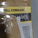 UNISHADES no Drill Cordless Roman Shades for Windows, 33" W 64" H - 100% Blackout - Linen - Beige