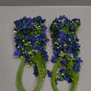 TOCHGREEN 10PCS Artificial Silk Flowers with Long Stems Faux Bulk Babys Breath Flowers Fake Silk Flowers Bouquet for Floral Arrangement Tall Vase Home Wedding Table Centerpieces Decor (Blue)