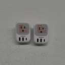 2 Pack European Plug Adapter USB C, TESSAN US to Europe Adapter 4 Outlets 3 USB Charger, Type C International Power Adaptor to Italy Spain France Portugal Iceland Germany, Europe Travel Essentials