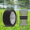 2 Pcs Upgrade 13x6.50-6 Lawn Mower Tires Flat Free with 3/4" 1/2" 5/8" Bearing, 13x6.50-6 Zero Turn Mower Front Tires, 13x6.5-6 Flat Free Lawn Mower Tires for Commercial Grade, 5.5"-7.5" Centered Hub, 3/4 1/2 5/8 Precision Bearing