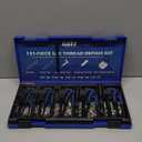 Orion Motor Tech 172pc Thread Repair Kit, SAE Helicoil Repair Kit with HSS Drill Bits Taps Inserts Breakoff Installation Tools, Auto Rethreading Restorer Tool Kit in 1/4" 5/16" 3/8" 7/16" 1/2"