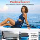 VEVOR Kayak Seat, 1 Pack 0.5" Thick, Universal Paddle Board Seat with Back Support, Sit-on-Top Soft Padded Cushion with Storage Bag & Adjustable Straps for SUP, Canoe, Fishing Boat, Inflatable Kayak
