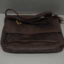 Oak Leathers Leather Messenger Bag for Men and Women - Laptop Briefcase Bag For College, Office, Adjustable Shoulder Strap (Wood)