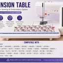 CKPSMS Adjustable Height Extension Table, White, Compatible with Brother innovis SE600, SE625, SE630, SE700, SE725, SE750, SL500, ST150HDH, LB6950, LB7000, NS80E, NS1750D and More