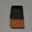 TUCCH Wallet Case for iPhone 17 Pro (6.3") 2025, RFID Blocking 4 Card Slots, Kickstand, Shockproof TPU Shell, PU Leather, Magnetic Closure, Protective Flip Folio Cover, Black & Brown