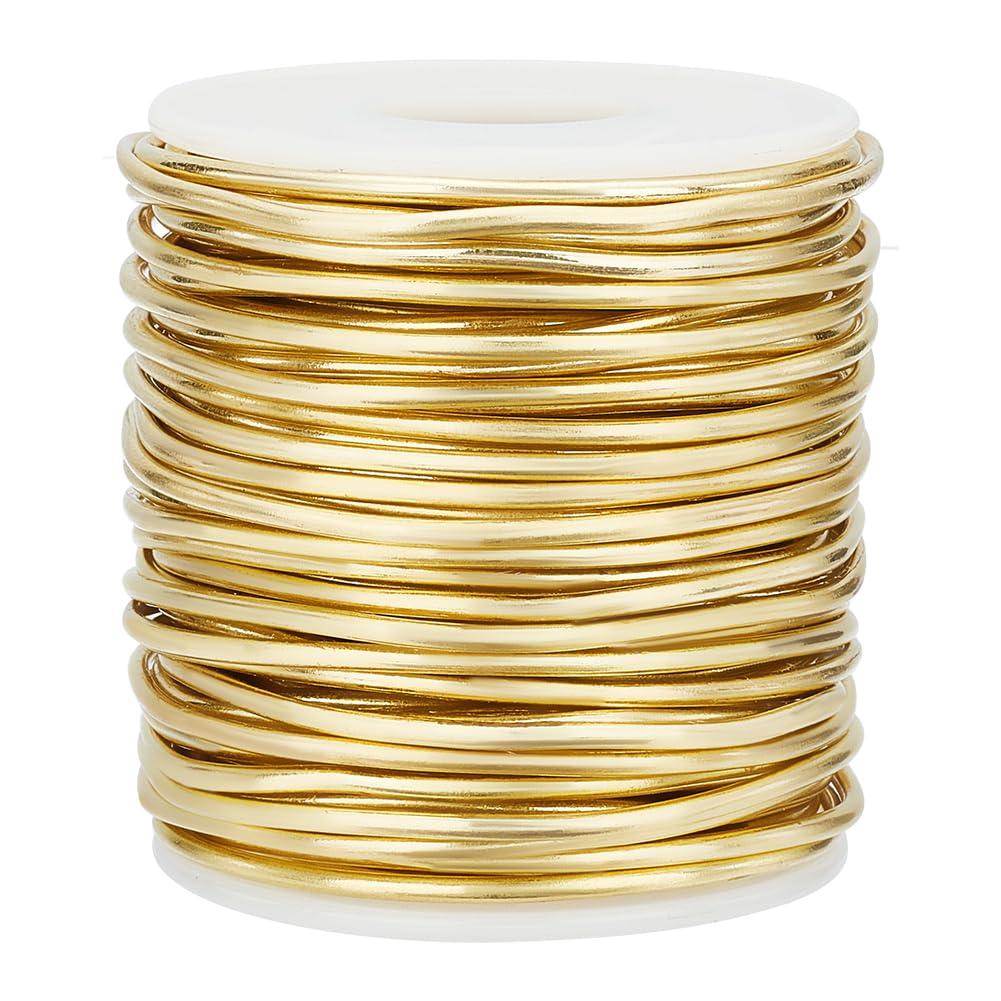BENECREAT 12 Gauge Soft Brass Wire - 65 Feet Per Roll - Solid Bare Spool - Craft Bead Wire for Jewelry Making