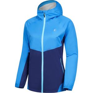 Little Donkey Andy Rain Jacket Women, Lightweight Waterproof Windbreaker with Hooded for Outdoor (Blue, S)