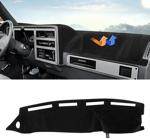 Autorder Dashboard Cover Mat for 1987-1994 1995 1996 Dodge Dakota Accessories Dash Cover Upgrade Velvet Dash Mat Sunshade Glare UV Rays Protector