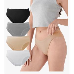 DAVID ARCHY Womens Underwear Bamboo Rayon Underwear Panties Moisture Wicking Panties Soft Breathable for Ladies, L, Pack of 4