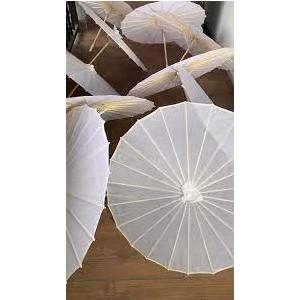12 Pack Paper White Wedding Umbrella,33 Inch White Umbrella for Wedding,Simple and Exquisite Oil Paper Chinese Umbrellas,Parasol Umbrellas for Wedding Decor DIY Colorful Stage Props