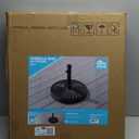 Black Round Umbrella Base with Cement Inside, 40lb