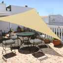Garden EXPERT 16'x16'x23' Sun Shade Sail Sand Right Triangle Canopy Sail Shade Cloth for Patio Garden Outdoor Backyard