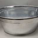 Large 6-Gallon Galvanized Tin Beverage Tub, 20x14x10 inches (Pack of 2)