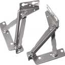2 Pieces 80 Degree Foldable Lifting Bracket, Black Spring Hinges are widely Used in Sofa Hinge Lifters, Furniture Storage Support Hinges