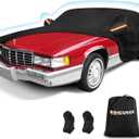 Car Cover for Cadillac Deville 1985-1993 Sedan 4 Door Waterproof All Weather Full Car Cover with Door Zipper Car Covers for Automobiles for Sun Rain Snow Protection Black, for Cadillac Deville 1985-1993