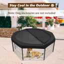 Dog Playpen Cover Top for 23 Inch 8 Panels Octagon Playpen, Escape-Proof Mesh Playpen Cover for Pets Indoor Outdoor Use, Fence Cover Only (Playpen Not Included)