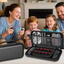 KIMHY Carrying Case for Switch 2 (2025), 2 in 1 Hard Protective Case and Screen Protector for Nintendo Switch 2, Large Capacity Travel Bag with 10 Game Card Slots and Pocket for Console & Accessories