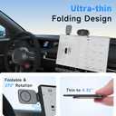 Magnetic Phone Holder for Car, MagSafe Car Mount with Dual Side Strong Magnets,Ultrathin Adjustable Cell Phone Holder, Car Accessories for Women Men, Fit for All Phone, Dashboard, Laptop, Gym