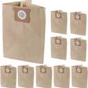 Pack 10 Vacuum Bags For DEWALT 6 to 10 Gallon Shop Vac DXVA19-4101, Dust Collection Bag with Filter For Vacmaster VHBM, Replacement Parts BM08 Accessories Kit