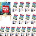 AROIC 208 Pack Easel and Canvas Sets with 16 Wood Easels,160 Brushes,16 Canvas and 16 Palette, Painting Set, Tabletop Easel, Art Easels, Painting Supplies for Kids & Adults to Paint Party
