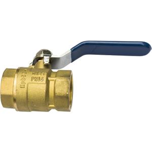 3/4 Inch IPS Brass Ball Valve - Heavy Duty Full Port for NG&LPG - with Blue Locking Handle (Industrial & Commercial Use)