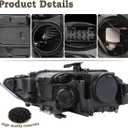 RH With Low/High Beam Light Headlight Fit for 2013-2016 Audi A4 S4 Headlamp Assembly Right Passenger Side HID/Xenon Non-AFS Projector AU2503181 8K0941044E