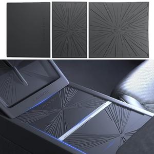 3PCS Center Console Cover for Tesla Model Y Juniper and Model 3 Highland, Silicone Wrap Anti Slip Pad Protector Mats Center Console Liner for Tesla Model Y 2025 2026 and Model 3 2024 2025(Black)