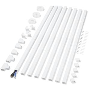 Cord Covers for Wires on Wall Extra-Long 32ft (8xL4ft) TV Cable Hider Kit