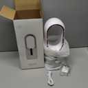 Desk Fan Bladeless, 11.8 Inch Office Fan Small, Quiet, 3 Speed Adjustment, Touch Control, Easy to Clean, Desk Fans Small Quiet, Ideal for Office, Living Room, Bedroom (White/Gold)