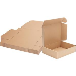 MEBRUDY 13x10x3 Inches Shipping Boxes Pack of 25, Small Corrugated Cardboard Box for Mailing Mailer Packing, Brown