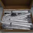 HolyHeal Folding Walkers for Seniors with 2 Skis and 5" Wheels, Lightweight Adult Rolling Walker, Supports Up to 350 Pounds, Adjustable Height, Aluminum Standard Walker, Silver