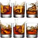 Old Fashioned Whiskey Glass Set, Premium Rocks Glasses for Cocktails and Bourbon, 10 1/4 Oz, Set of 6, Lead-Free Crystal, Bar Drinking Glass Tumbler for Scotch, Cognac, Irish Whisky