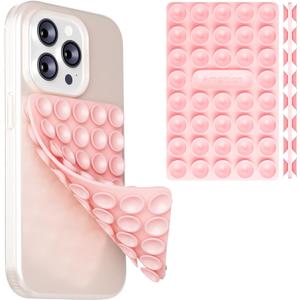 Silicone Suction Cup Phone Case Mount Double Sided, Phone Accessories Hands-Free Strong Grip Holder for Selfies and Videos