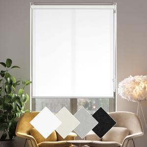 Homebox 50% Blackout Light Filtering Blinds for Windows,Room Darkening Roller Shades Roll up and Pull Down Blind Shades for Home Office 40" W72" H White