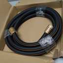 Giraffe Hybrid Leader Hose 5/8" x 15ft Custom Length, No Kink, Flexible, Leakproof Water Hose with Female to Female Fittings, 600 Burst PSI (Black and Orange)