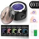 Waxing Kit - Wax Warmer for Hair Removal, Hard Wax Kit with 14oz 5 Bags Hard Wax Beans for Full Body, Legs, Face, Eyebrows, Bikini, Brazilian Waxing Kit for Women Men (Black)